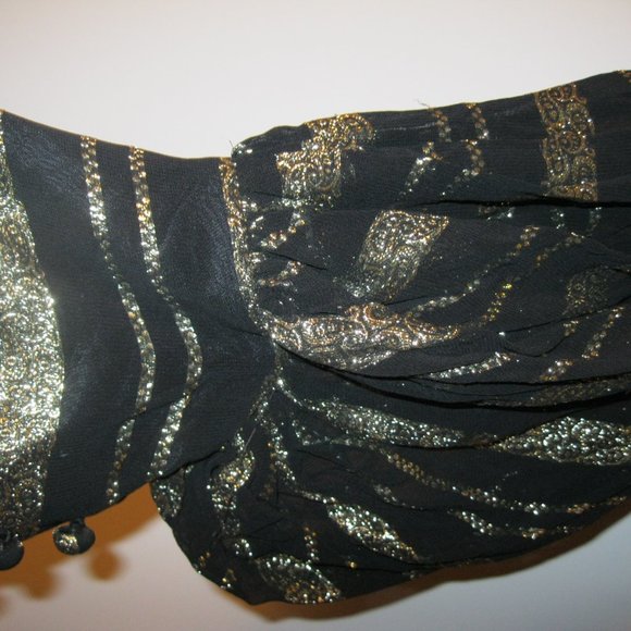 1960's formal gold thread evening dress - Picture 5 of 9